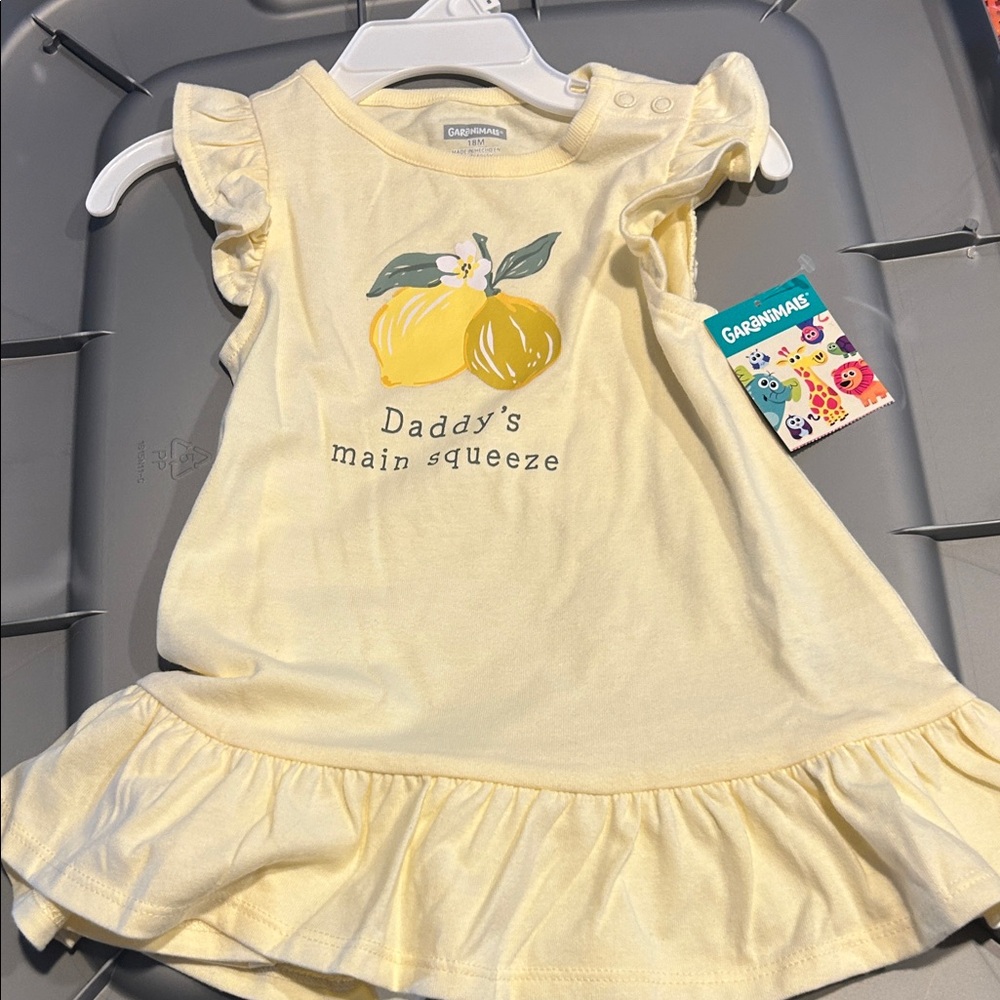 Girls 18 month new nwt casual summer dress lemonade lemons daddy